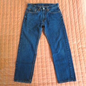 Levi's 505 Straight Leg Denim Red Tab Jeans Medium Dark Wash 31x30